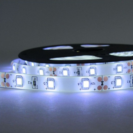 LED pásek 12V 24W 300LED 2835 Studená bílá 8mm 5m ECOLIGHT