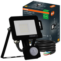 LED reflektor Halogenový venkovní reflektor 10W 3000K 900lm IP65 se senzorem pohybu a soumraku SENSOR FLOODLIGHT LUX OSRAM