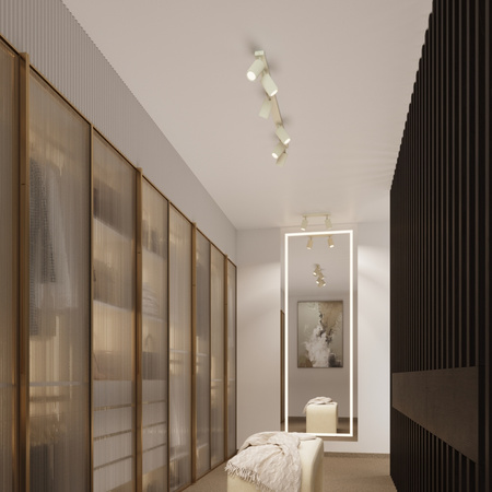 Bodové reflektorové stropní svítidlo Tuba 4x GU10 Beige Carbon Deep Space SL.1602 Sollux