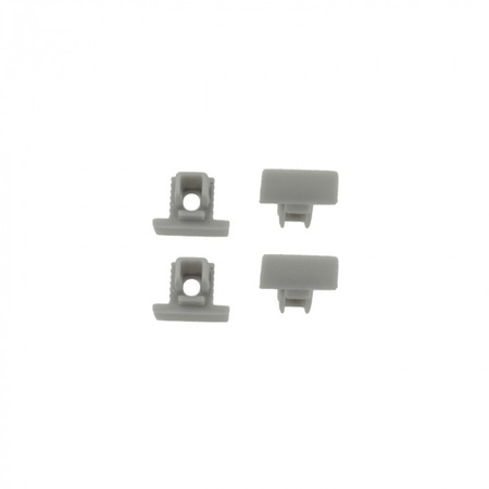 Zapuštěný pod omítku eloxovaný hliníkový LED profil 2m s matným difuzorem pro LED pásky + koncové krytky Ecolight PW series