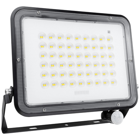 Solární halogenový reflektor LED 200W Zahradní lampa 4000K IP65 PIR senzor pohybu + dálkové ovládání FULGOR LUMILED