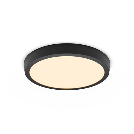 Plafond Panel LED Povrchové stropní svítidlo MAGNEOS 20W 2700K 28cm Black Downlight Round PHILIPS