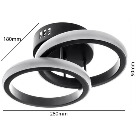 LED lustrové stropní svítidlo 13W NEBULA LYRA Černá