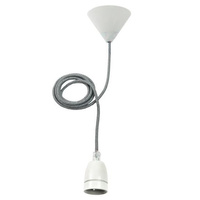 Závěsná lampa ZWIS. keramický držák šňůry. 1xE27 White Tokia PW/B Kanlux