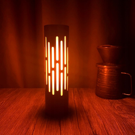 LED 3,6W 1800K teplá bílá efekt ohně USB stolní lampa vypínač černá Igni Masterled