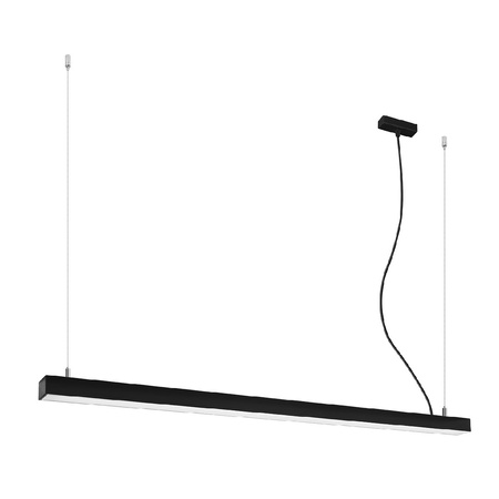 LED závěsné stropní svítidlo PINNE 39W 3000K Linear 150cm černé SOLLUX