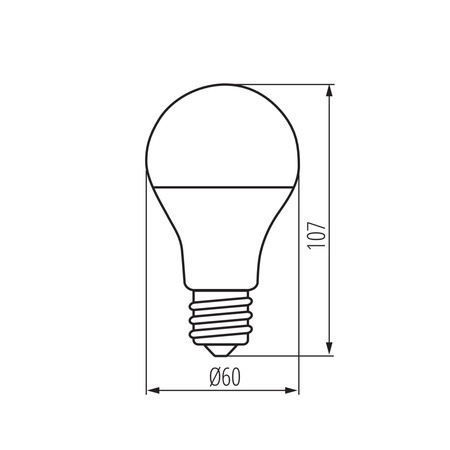 LED žárovka E27 A60 4,9W = 41W 500lm 3000K Warm RAPID Kanlux