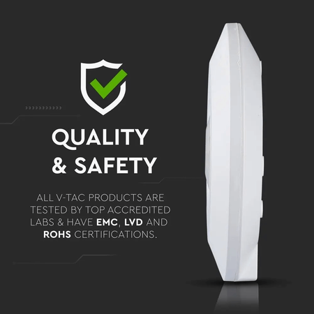Infračervený PIR pohybový senzor 360° IP20 BÍLÁ povrchová montáž na stropní stěnu nastavitelná V-TAC