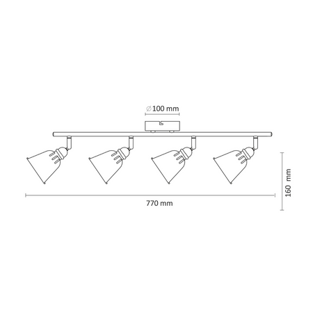 Nástěnné svítidlo NÁSTĚNNÉ SVÍTIDLO Spot Fiona 4xE14 GOLDLUX (Polux)