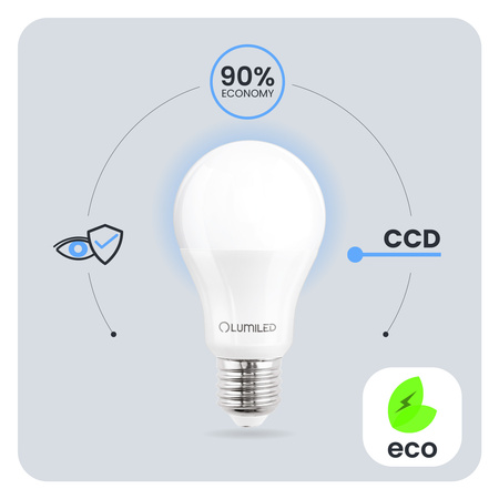 LED žárovka E27 A60 2,5W = 25W 275lm 6500K studená bílá 260° LUMILED