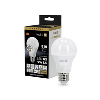 LED žárovka E27 A60 9W = 60W 810lm 4000K Neutrální bila 220° KOBI Motion and Twilight Sensor