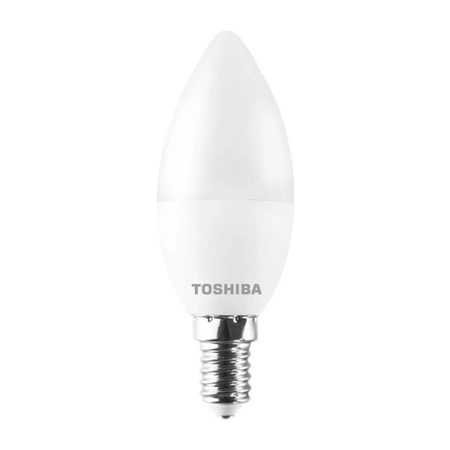 3x LED žárovka E14 C37 4.7W = 40W 470lm 4000K Neutrální bila 220° Mléčná TOSHIBA