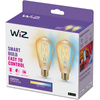 2x LED žárovka E27 Edison ST64 7W = 50W 640lm 2000-5000K TW FILAMENT Amber Smart SMART WiFi Bluetooth App WiZ