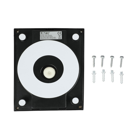 LED nástěnné svítidlo 12W 3000K IP65 Cube Black VT-822 V-TAC