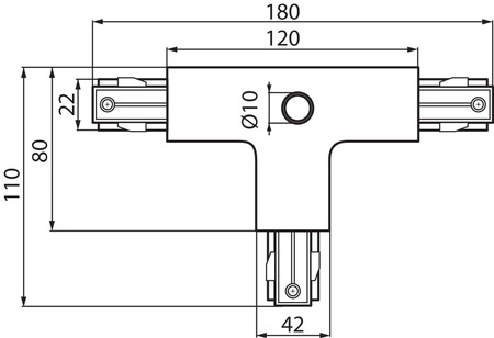 Lineární spínač pro přípojnice vnitřní 16A bílý TEAR Kanlux