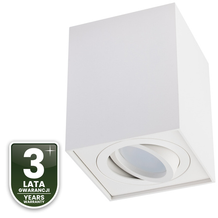 Povrchové Halogenové svítidlo GU10, SPOT TUBA 115mm Nastavitelná Čtvercová Bílá AMAT-L LUMILED