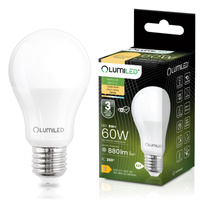 LED žárovka E27 A60 8W = 60W 806lm 3000K Warm 260° LUMILED
