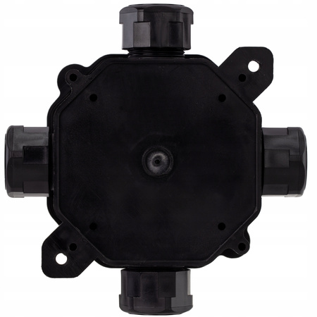 Hermetická instalační krabice pro povrchovou montáž PG16 75x75x33mm Splitter s tlumivkami Černá PAWBOL