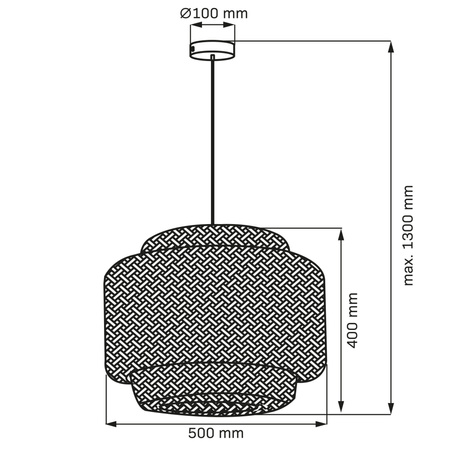 Stropní závěsné svítidlo E27 Beige BAMBOO NATURAL Sanico Goldlux