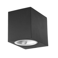 Zahradní fasádní svítidlo nástěnné svítidlo GU10 IP44 jednostranné čtvercové černé VT-7651 V-TAC