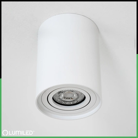 Povrchové Halogenové svítidlo GU10, SPOT TUBA 84mm Nastavitelná Kulatá Bílá AMAT-M LUMILED