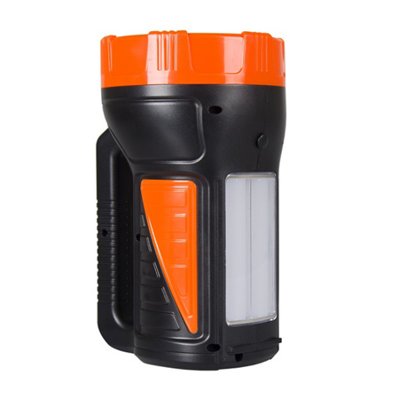 LED 900lm dobíjecí pátrací světlo ruční svítilna boční panel 2 režimy IPX4
