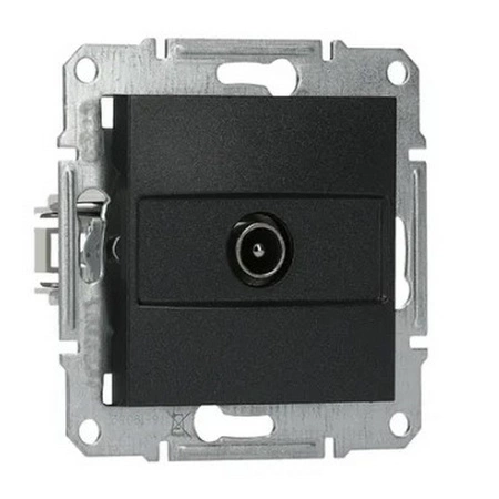 Jeden TV terminál Anténní zásuvka 1dB bez rámu Asfora Anthracite