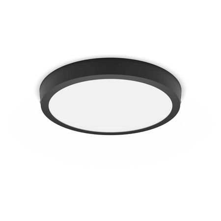 Plafond Panel LED Povrchové stropní svítidlo MAGNEOS 20W 2700K 28cm Black Downlight Round PHILIPS