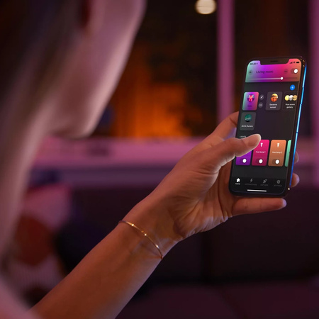 Bílá a barevná ambientní lampa Philips HUE Argenta 1x4,2W Bluetooth Zigbee