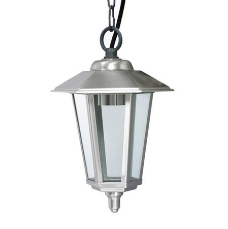 LED zahradní lampa JUPITER E27 Elevační nástěnná lampa Stříbrná závěsná lucerna Volteno