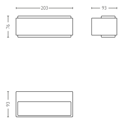 Zahradní lampa LED nástěnná lampa STRATOSPHERE myGarden 2x4.5W 2700K IP44 Horní-spodní antracit PHILIPS