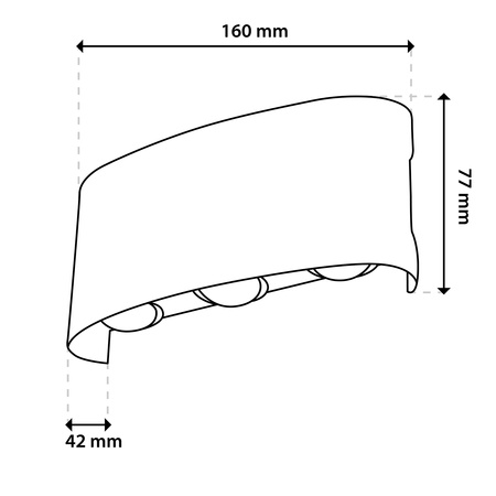 Zahradní nástěnná lampa nahoru a dolů, 6W IP54 KELSA LUMILED