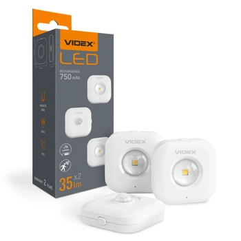 Bezdrátová LED schodišťová světla se senzorem 1W 70lm CCT 90° 750mAh bílá VIDEX