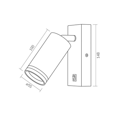 Nástěnné svítidlo Nástěnné svítidlo 1x GU10 White KENT Videx