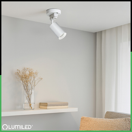 LUMILED HUMA RAIL KIT WHITE + SAGI RAIL SPOTLIGHT WHITE