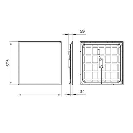 LED panel pod omítku 36W 4000k 3200lm 60x60 cm bílý Projectline NOC PHILIPS CASETON