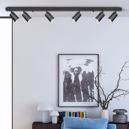Nástěnné a stropní bodové svítidlo 6x GU10 Black LONDON Sanico Goldlux
