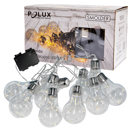 Bateriová LED zahradní girlanda 2.1M. napájená 2 x AA bateriemi SMOLDER GOLDLUX (Polux)