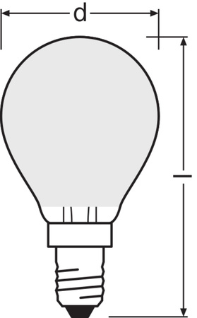 LED žárovka kulová E14 P45 1,2W = 25W 255lm 2700K teplá 330° Ledvance