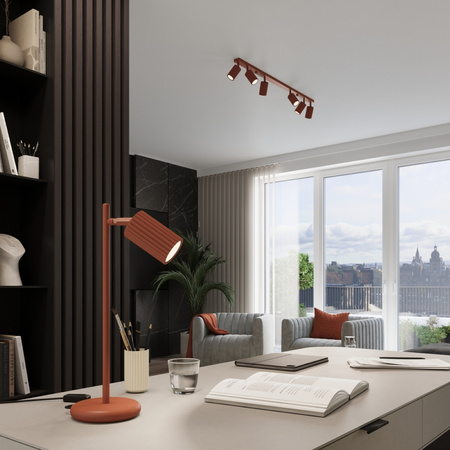 Bodové reflektorové stropní svítidlo Tuba 6x GU10 Ochre Red Carbon Deep Space SL.1642 Sollux