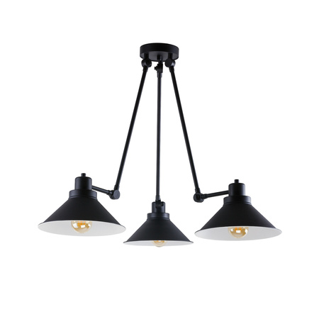 TECHNO Stropní svítidlo 9142 Nowodvorski Černobílý lustr 3xE27 Spreading Loft Steel