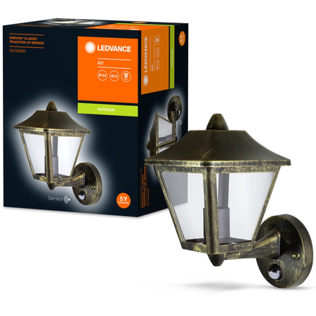 Nástěnné svítidlo venkovní fasádní nástěnné svítidlo se snímačem E27 Endura Classic Tradition UP Sensor LEDVANCE