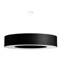 SATURNO LED závěsné stropní svítidlo 8xE27 Lustr 90 cm černý SOLLUX