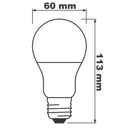 3x LED žárovka E27 A60 8.5W = 60W 806lm 2700K Teplá bílá 200° BELLALUX