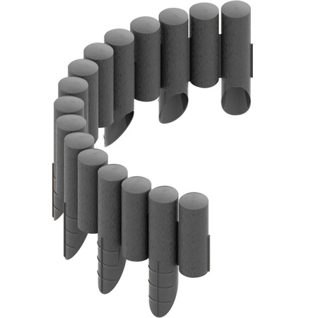 Zahradní palisádový plot Border Lawn Edging 4 ECO Graphite 2,4 m Silný mrazuvzdorný CELLFAST