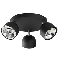 ALTEA BLACK Bodový reflektor černo-stříbrný Moderní stropní svítidlo 3xES111 GU10 3423 TK Lighting