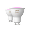 2x LED žárovka GU10 s reflektorem 4,2W = 50W 400lm 2000-6500K CCT + RGB SMART Smart Bluetooth ZigBee White and Color Ambiance Philips HUE