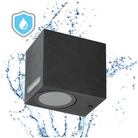 Zahradní venkovní nástěnné svítidlo GU10 IP54 Black Querk Kobi