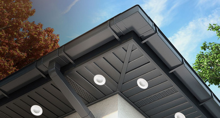 Halogenové Hermetické Koupelnové svítidlo IP44, Bílá AQUS + LED GU10 36° 6W 3000K LUMILED