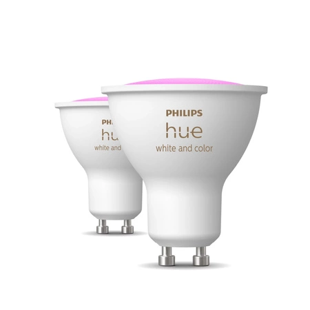 2x LED žárovka GU10 s reflektorem 4,2W = 50W 400lm 2000-6500K CCT + RGB SMART Smart Bluetooth ZigBee White and Color Ambiance Philips HUE